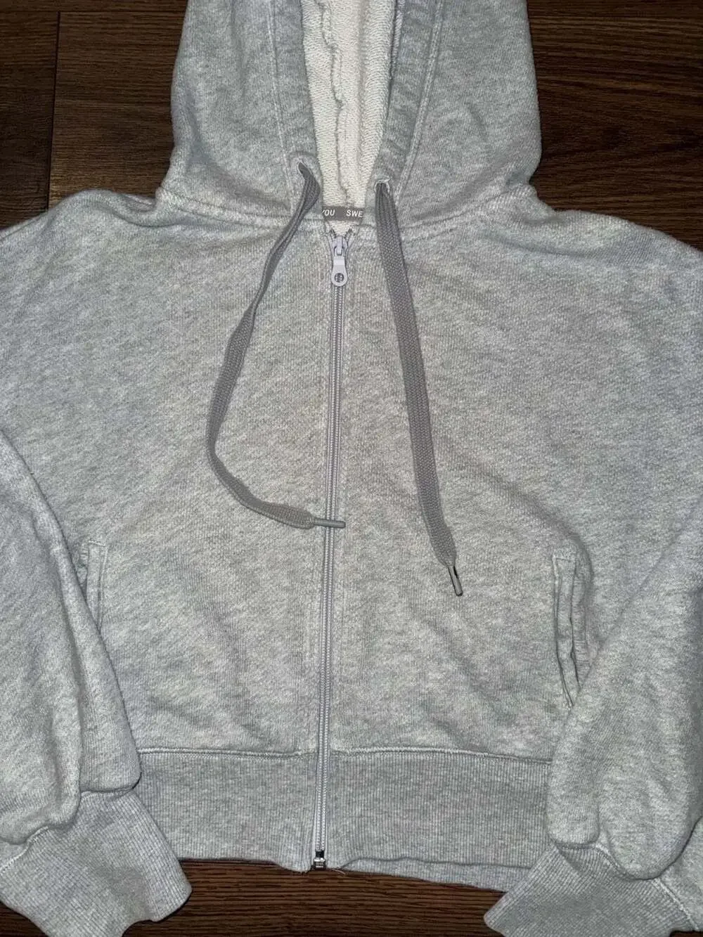 OFFLINE by Aerie Summer Lights Terry Full Zip Cropped Hoodie Size Medium
